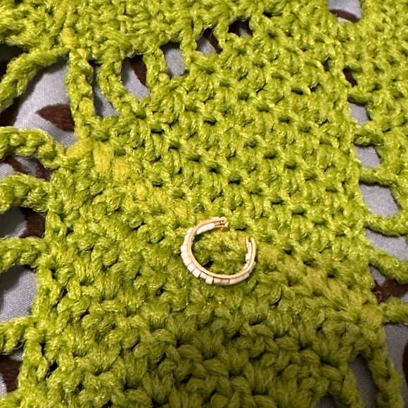 Sarah Briggs ear cuff, gold and fog grey - Picture 3 of 3